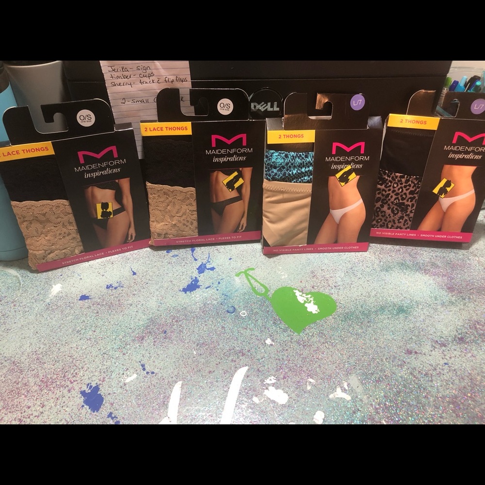 4 packs Sz 7 thong panties